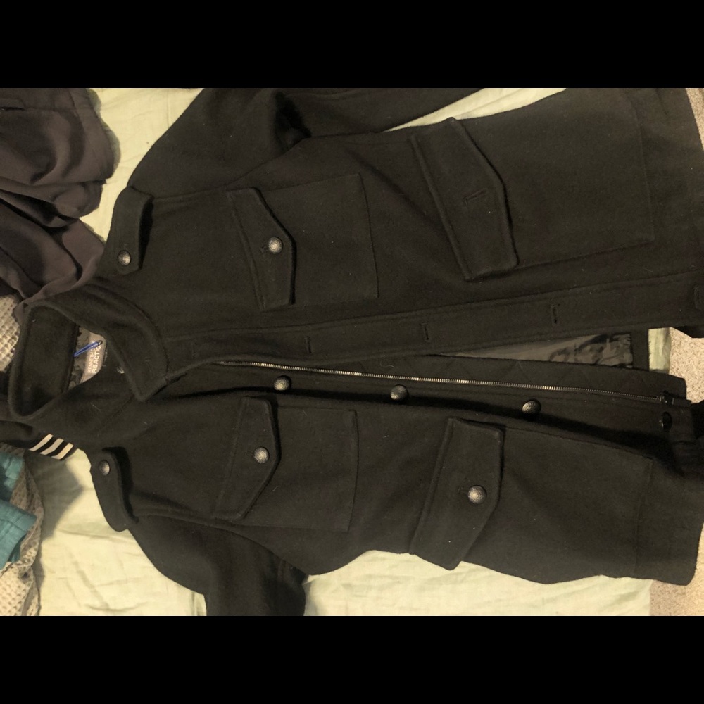 Kenneth Cole Button/Zip Peacoat